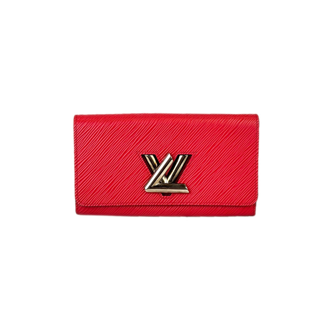 Louis Vuitton Twist Long Wallet Red Epi Leather