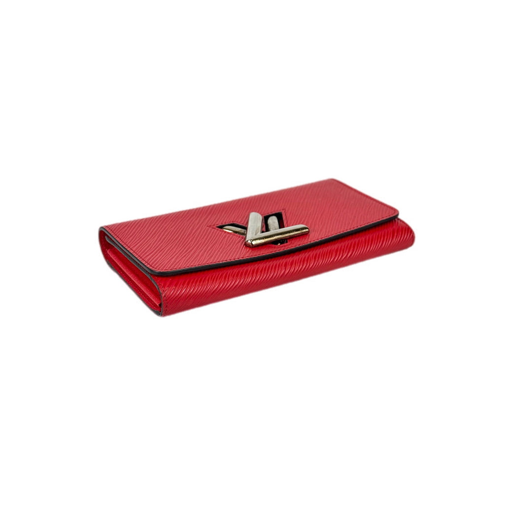 Louis Vuitton Twist Long Wallet Red Epi Leather
