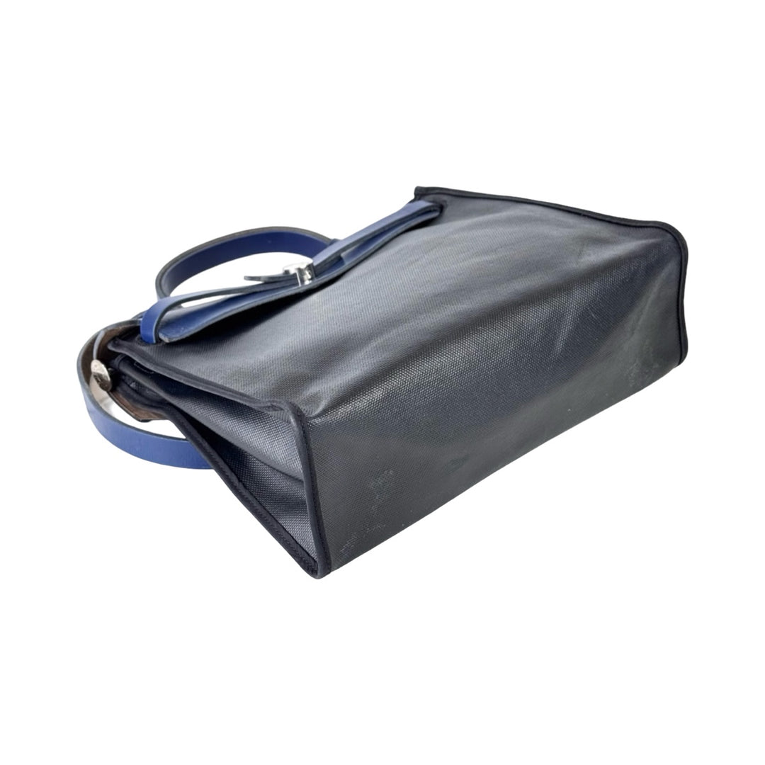 Hermes Herbag  Zip 31 Black/ Blue Bag