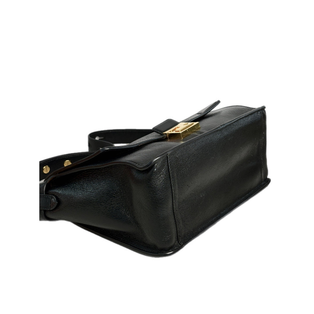 Fendi Kan U Black Leather Shoulder Bag