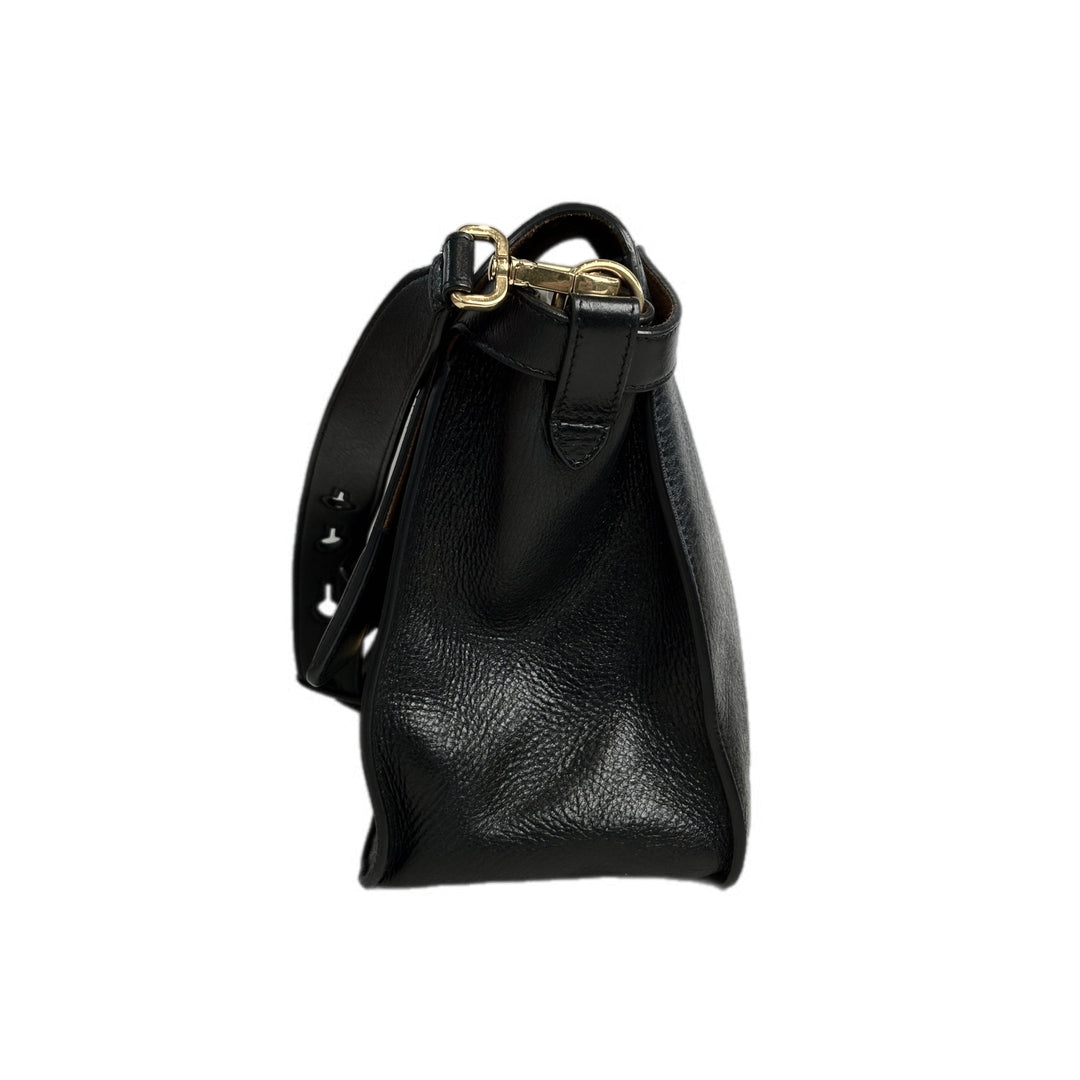 Fendi Kan U Black Leather Shoulder Bag