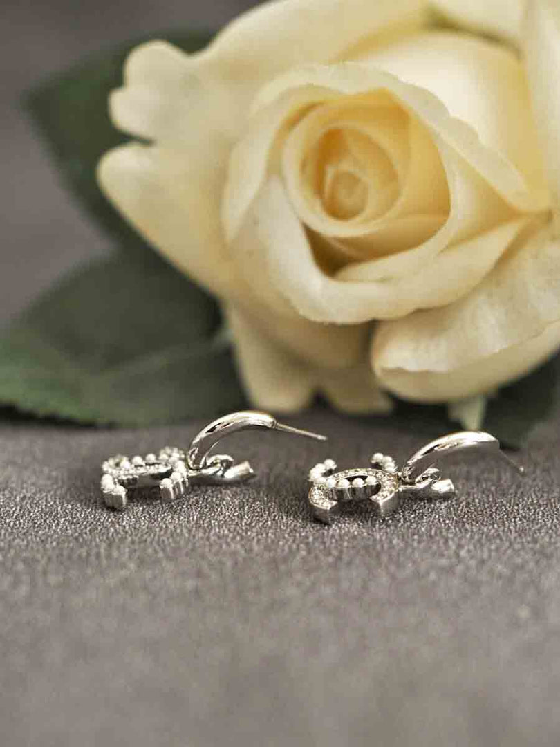 Chanel CC Charm Hoop Earring