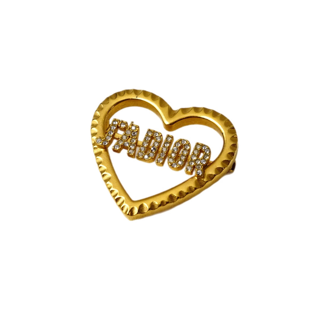 Dior J’Adior Heart Crystal Brooch