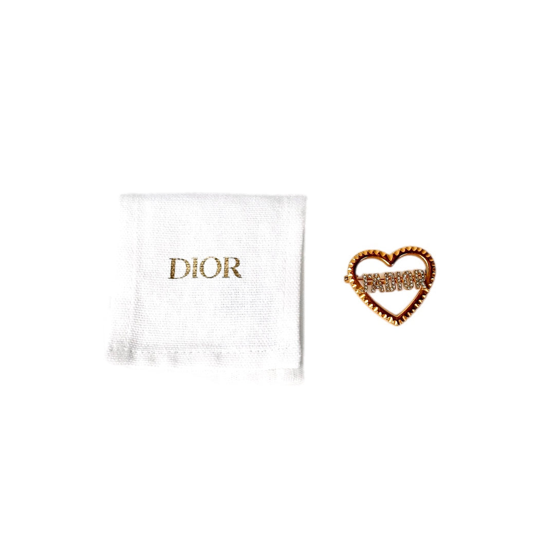 Dior J’Adior Heart Crystal Brooch