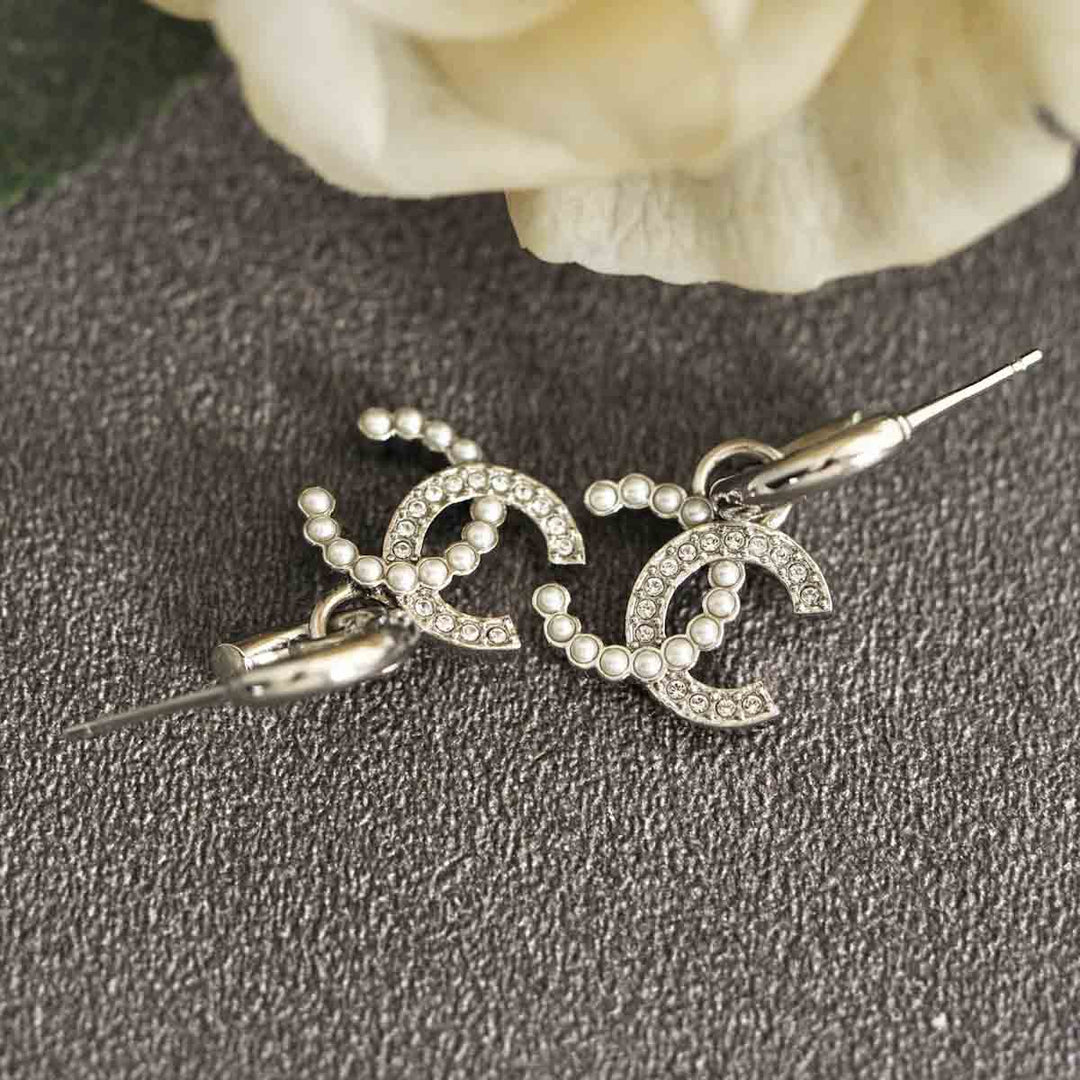 Chanel CC Charm Hoop Earring