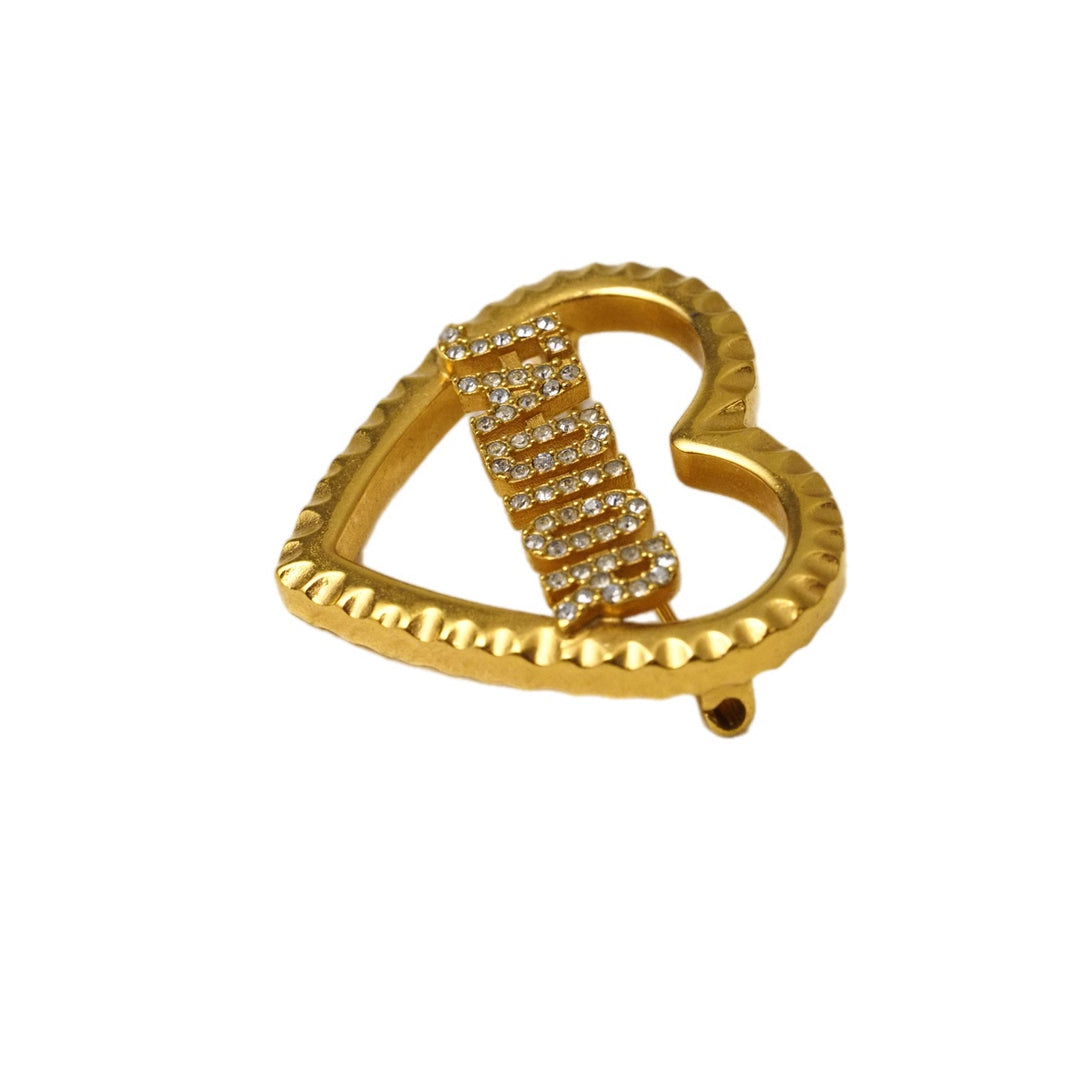 Dior J’Adior Heart Crystal Brooch