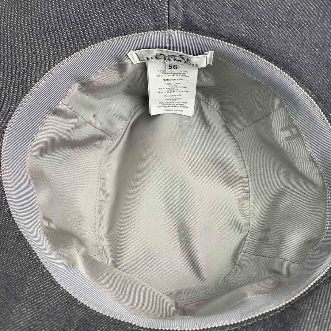 Hermes Grey Cotton Hat #56
