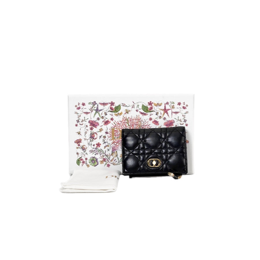 Dior Caro Wallet Black
