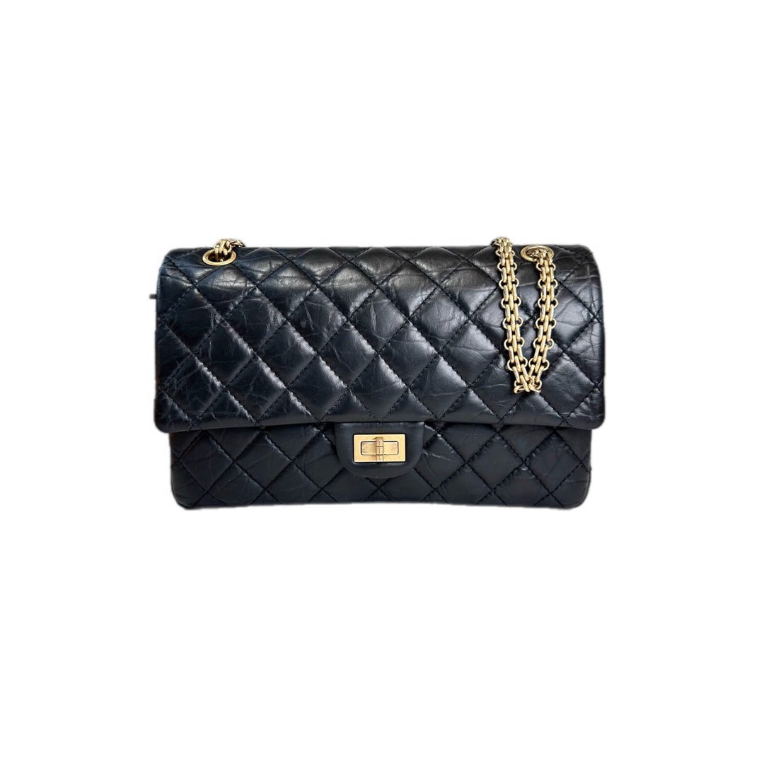 Chanel 2.55 Reissue Medium Black/Gold Bag