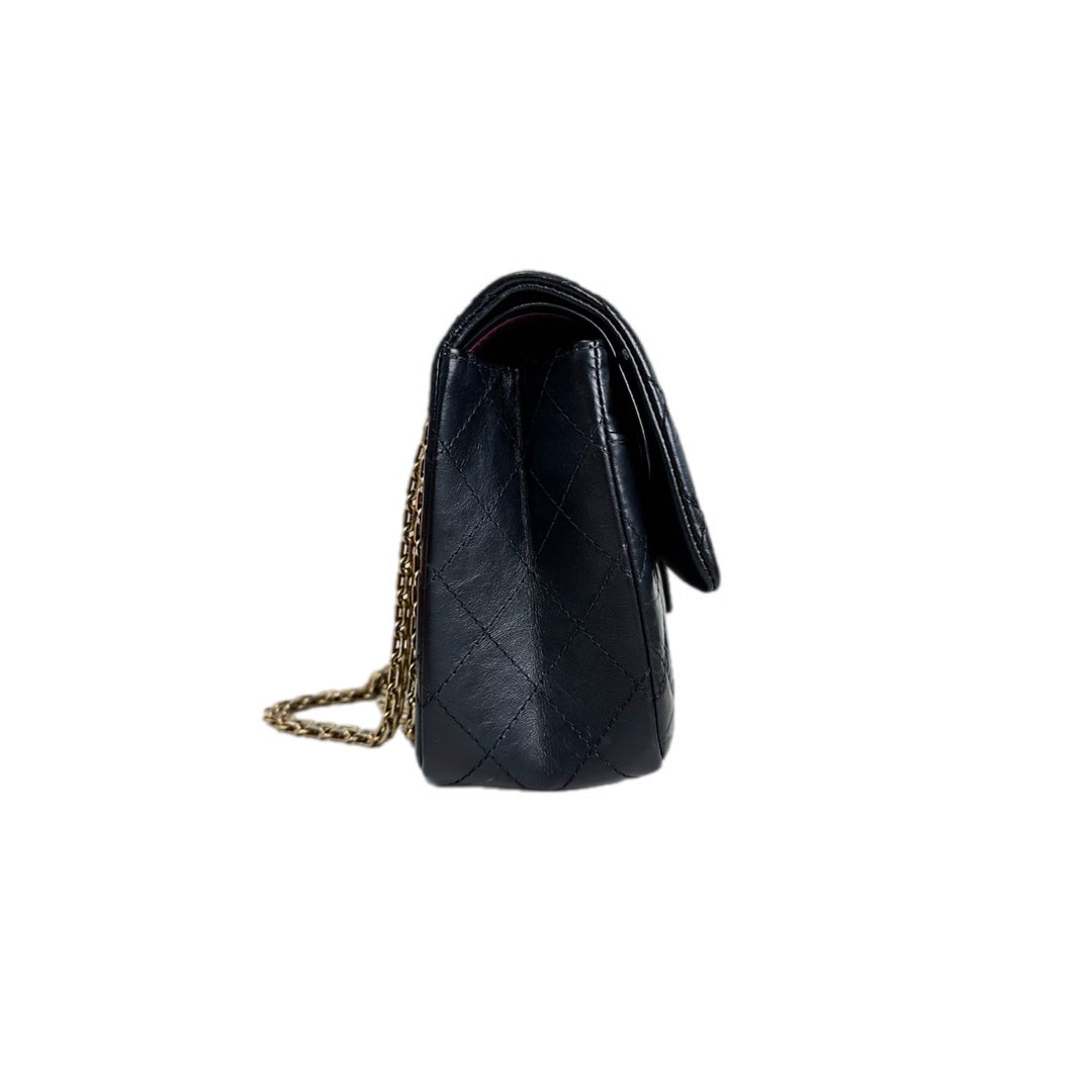 Chanel 2.55 Reissue Medium Black/Gold Bag