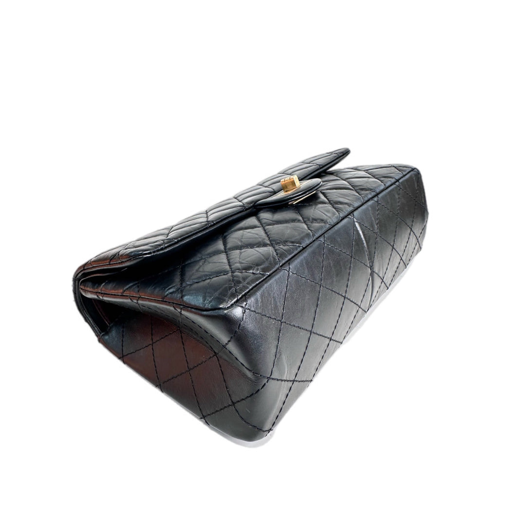 Chanel 2.55 Reissue Medium Black/Gold Bag