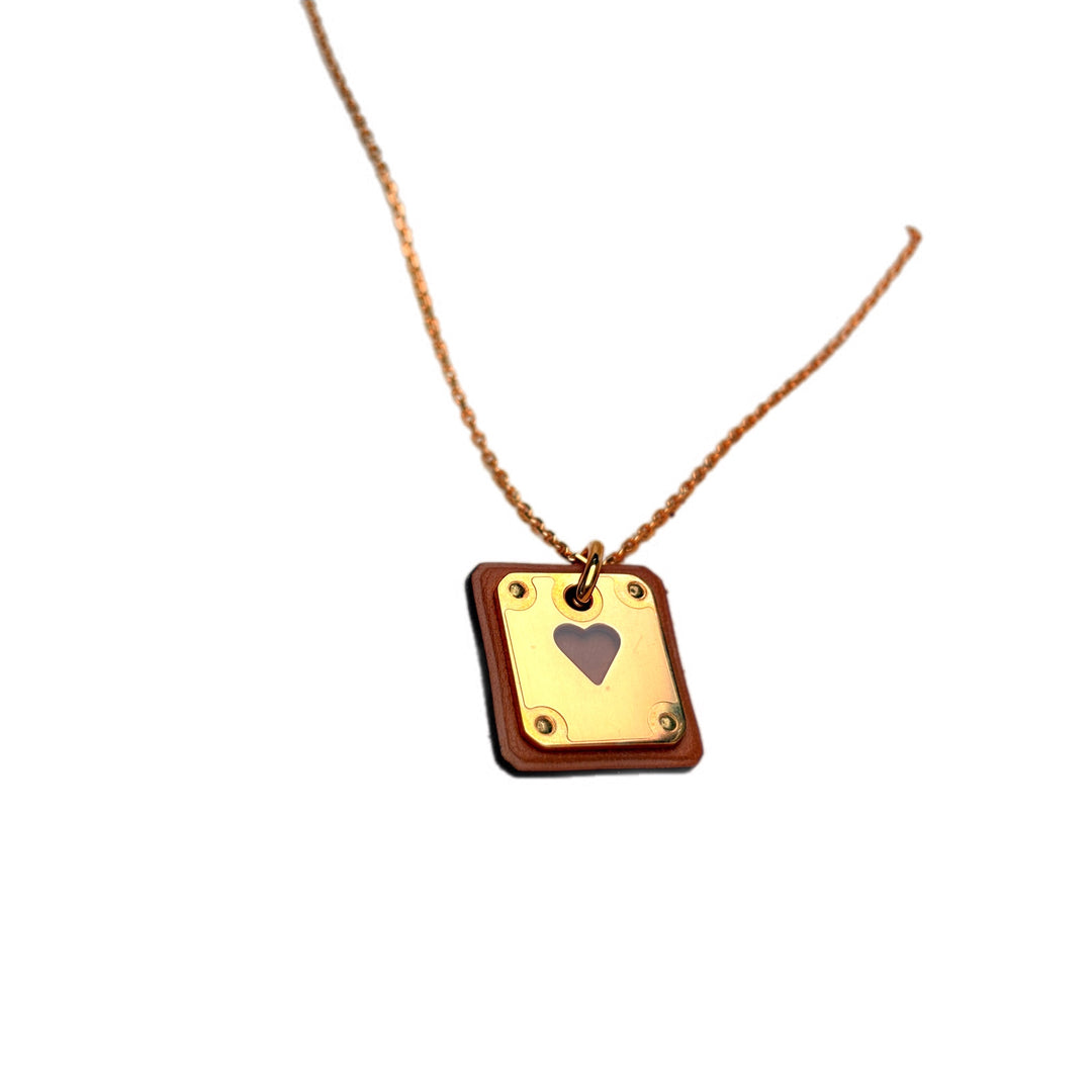 Hermes As De Coeur Necklace