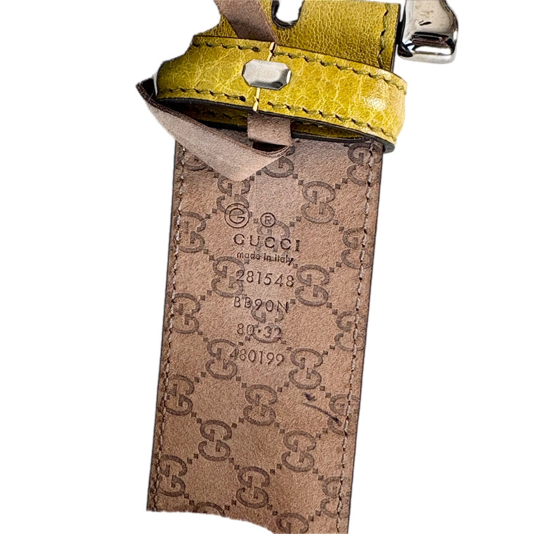 Gucci Yellow Belt #80