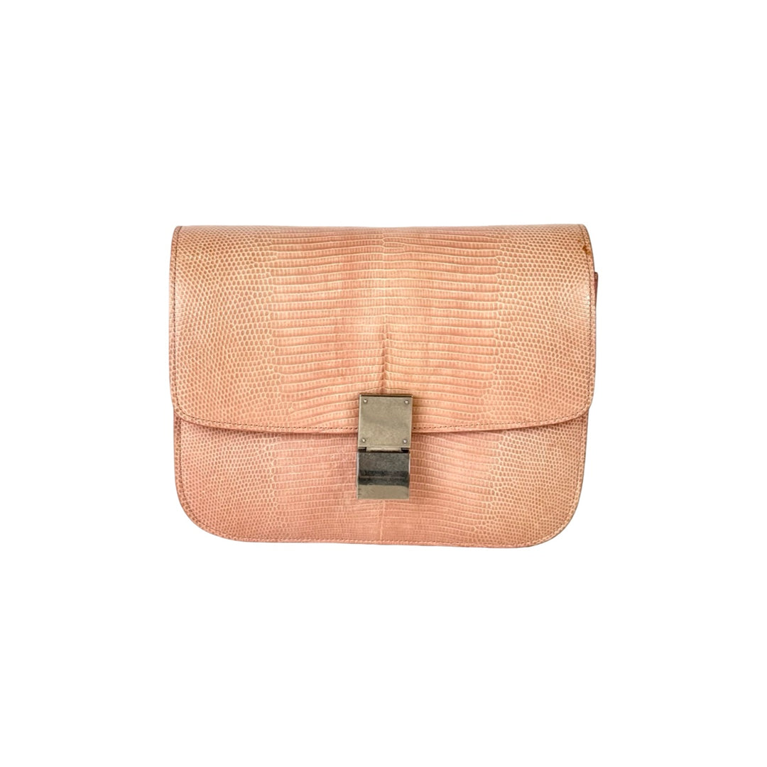 Celine Classic Box Bag Pink Lizard