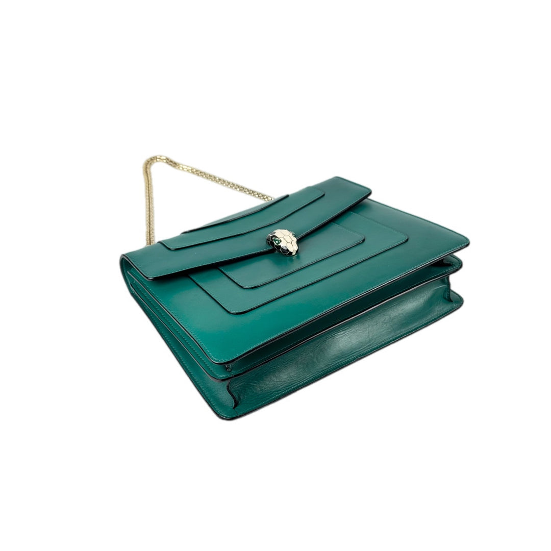 Bvlgari Green Med Serpenti Forever Crossbody Bag