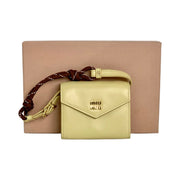 Miumiu Yellow Leather Shoulder Wallet