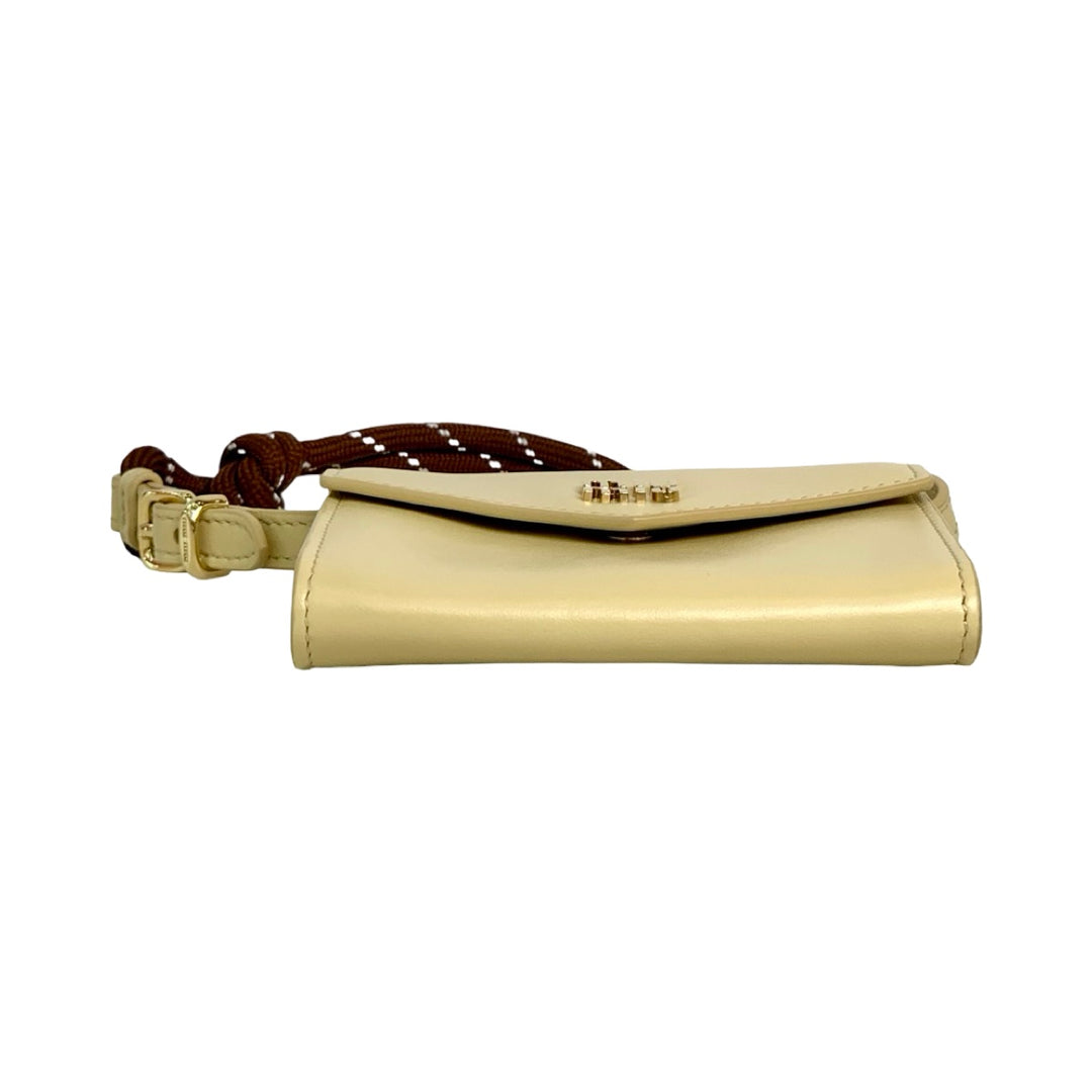 Miumiu Yellow Leather Shoulder Wallet