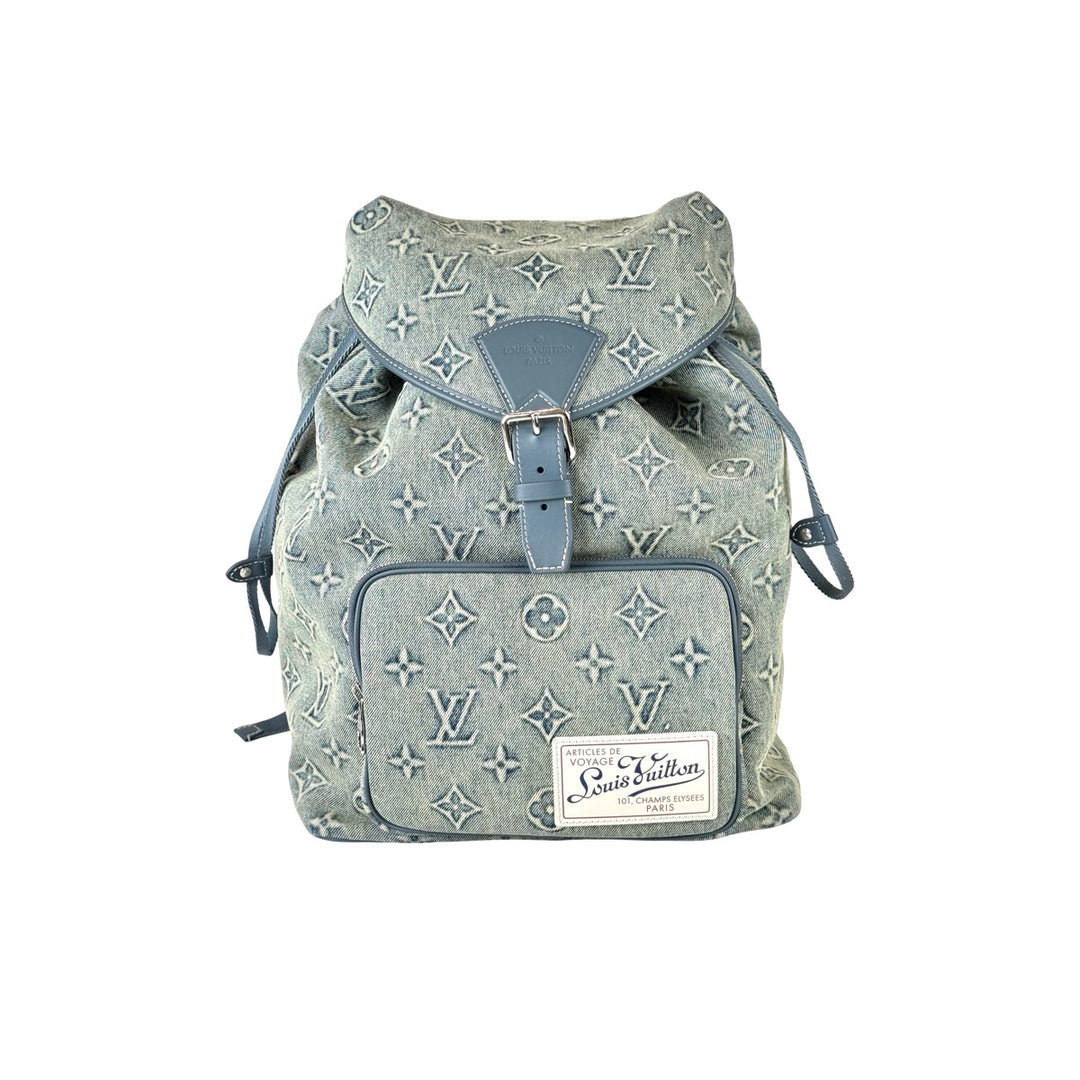 Louis Vuitton Montsouris Denim Monogram Backpack GM