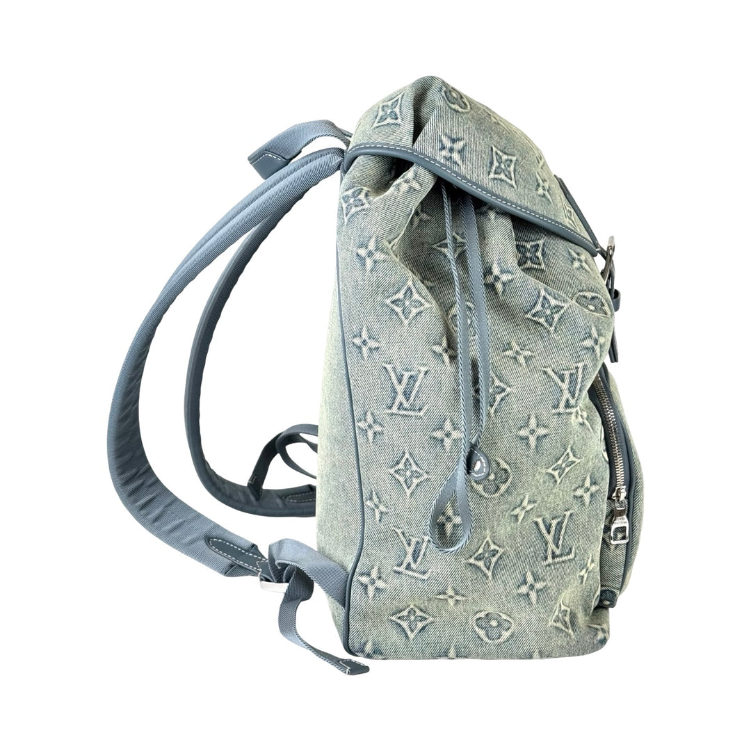 Louis Vuitton Montsouris Denim Monogram Backpack GM