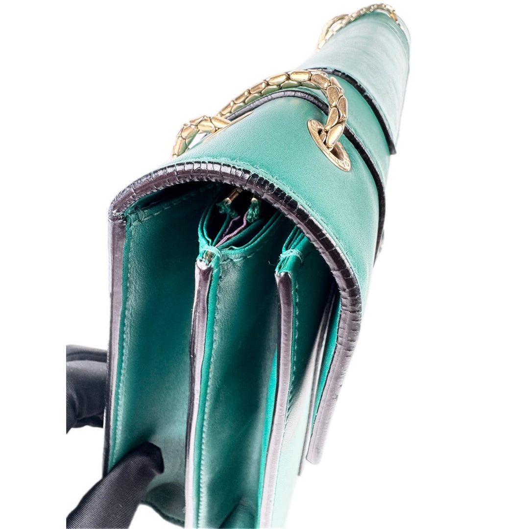 Bvlgari Green Med Serpenti Forever Crossbody Bag