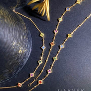 Brilliant Round Cut Colorful Sapphire Bracelet - Jiaxyk