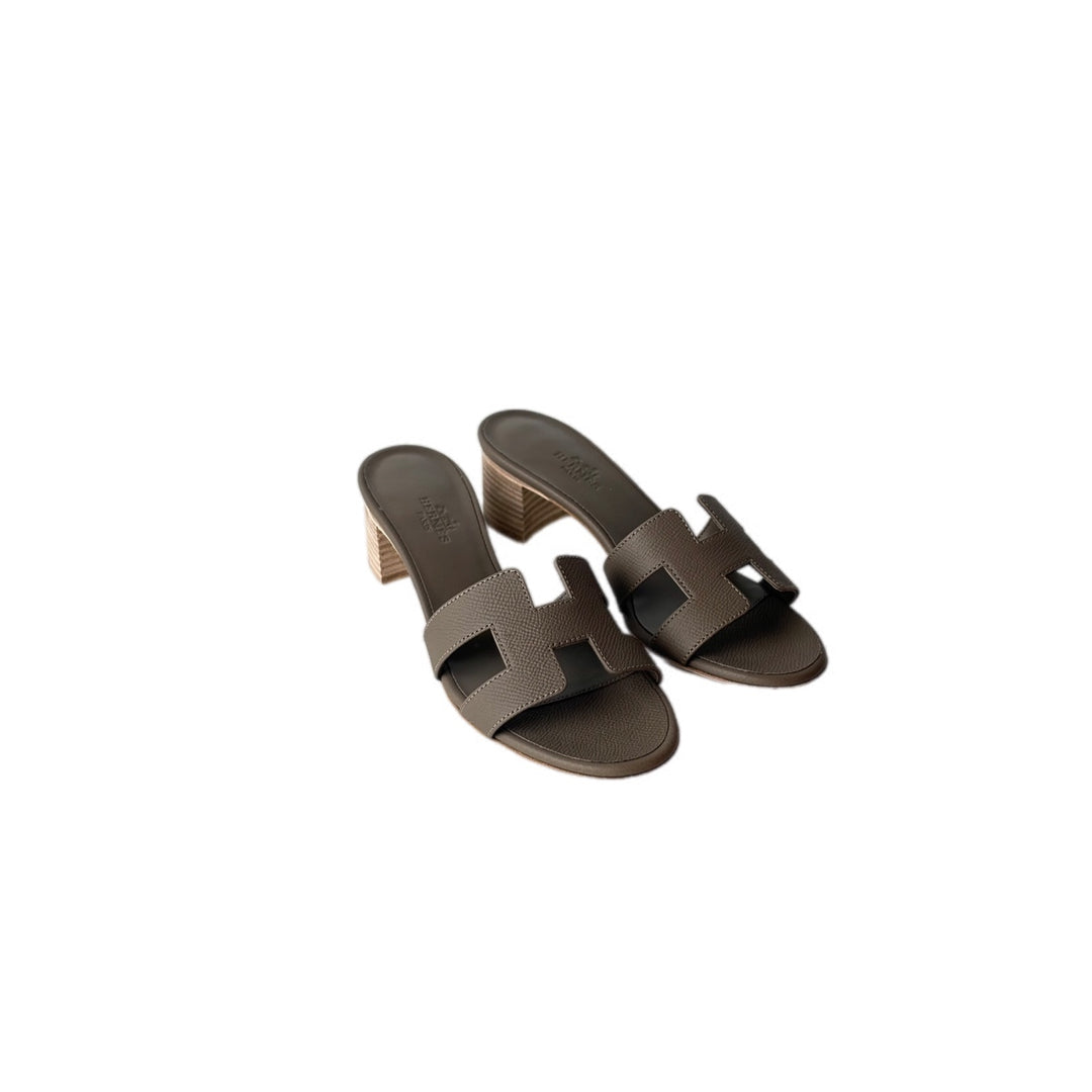 Hermes Etoupe Oasis Sandal Shoes #35