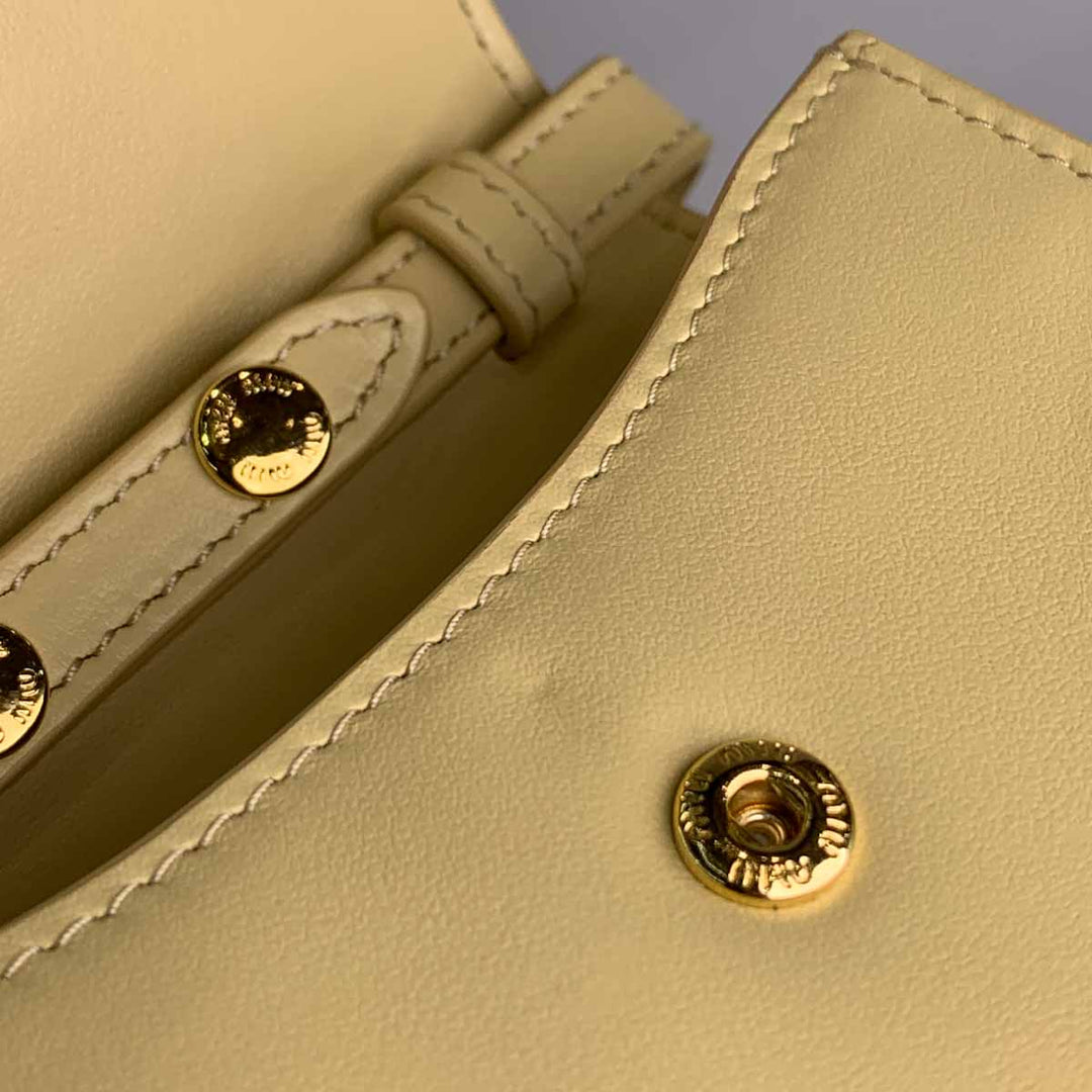 Miumiu Yellow Leather Shoulder Wallet