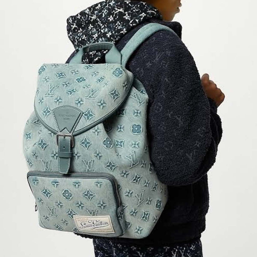 Louis Vuitton Montsouris Denim Monogram Backpack GM