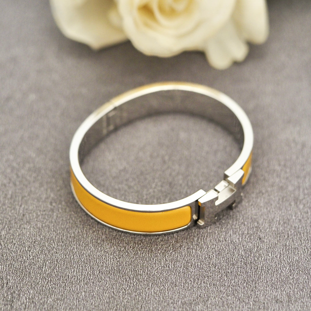 Hermes H Clic Yellow Bracelet