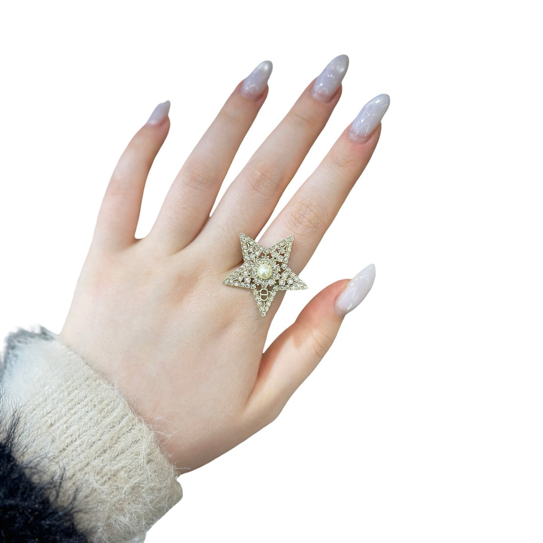 Dior Nuit Etoilee Star Pearl Ring #52