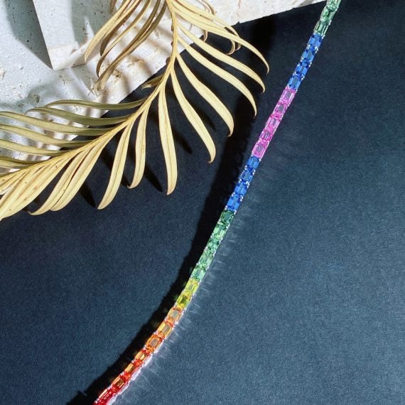 Rainbow Sapphire Tennis Bracelet - Jiaxyk