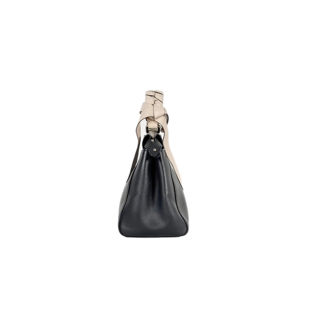 Fendi Peekaboo Mini Navy/Cream Handle Bag