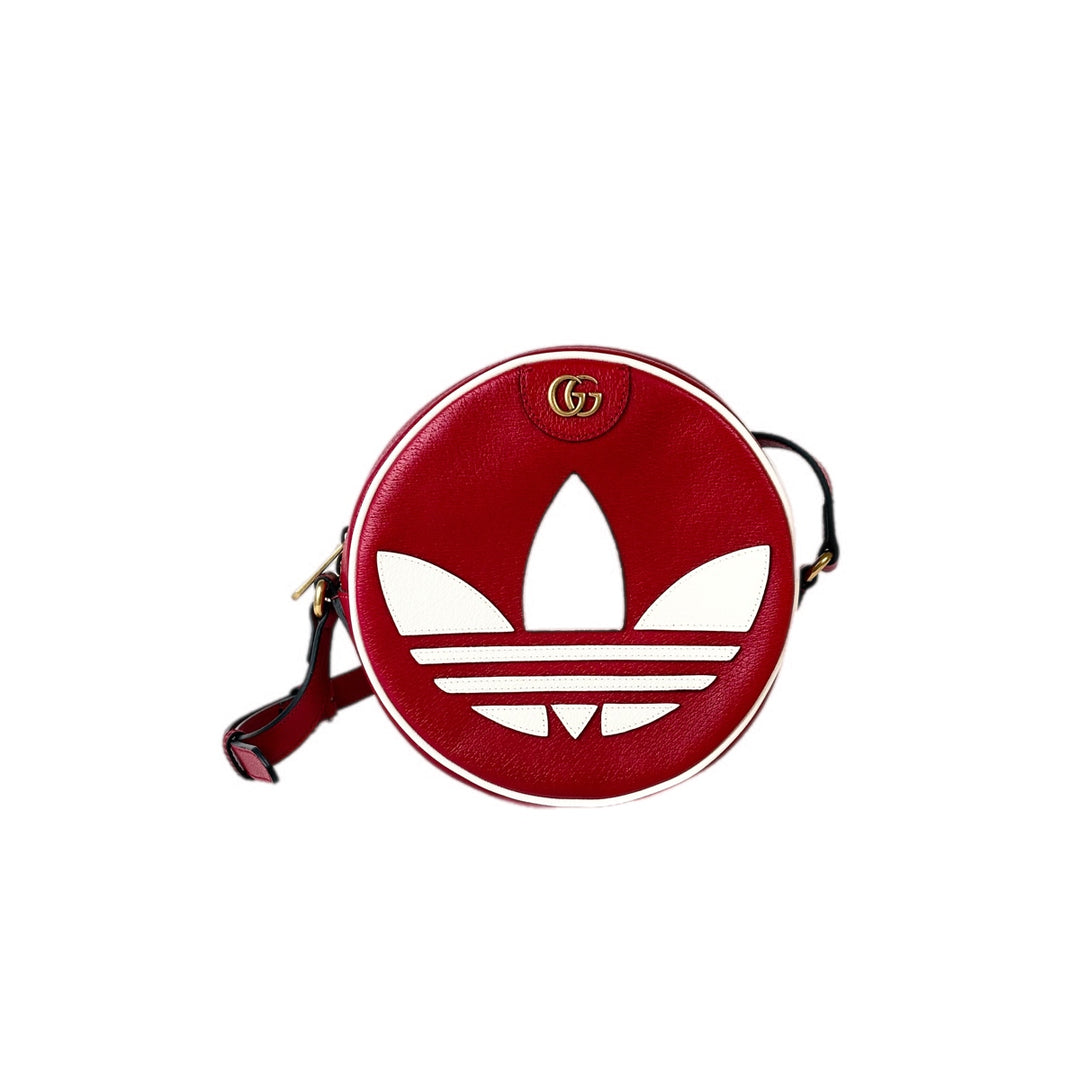 Gucci X Adidas Crossbody Bag Red Calfskin