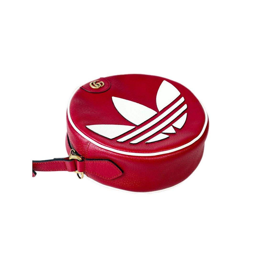 Gucci X Adidas Crossbody Bag Red Calfskin