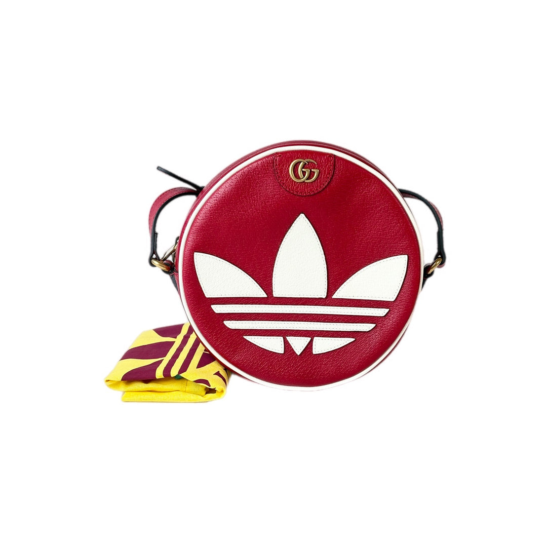 Gucci X Adidas Crossbody Bag Red Calfskin