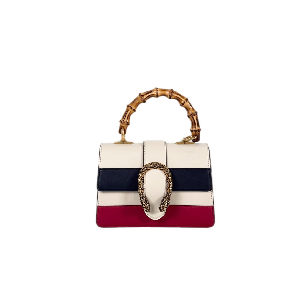 Gucci Dionysus Small Top Bamboo Handle White Bag