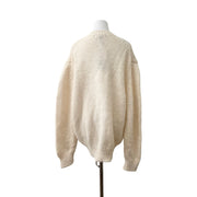 Dior White V Neck Wool Sweater#L