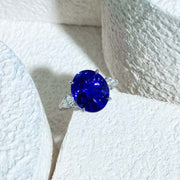 Natural Tanzanite Diamond Ring D7.495ct d0.65ct,18K 5A