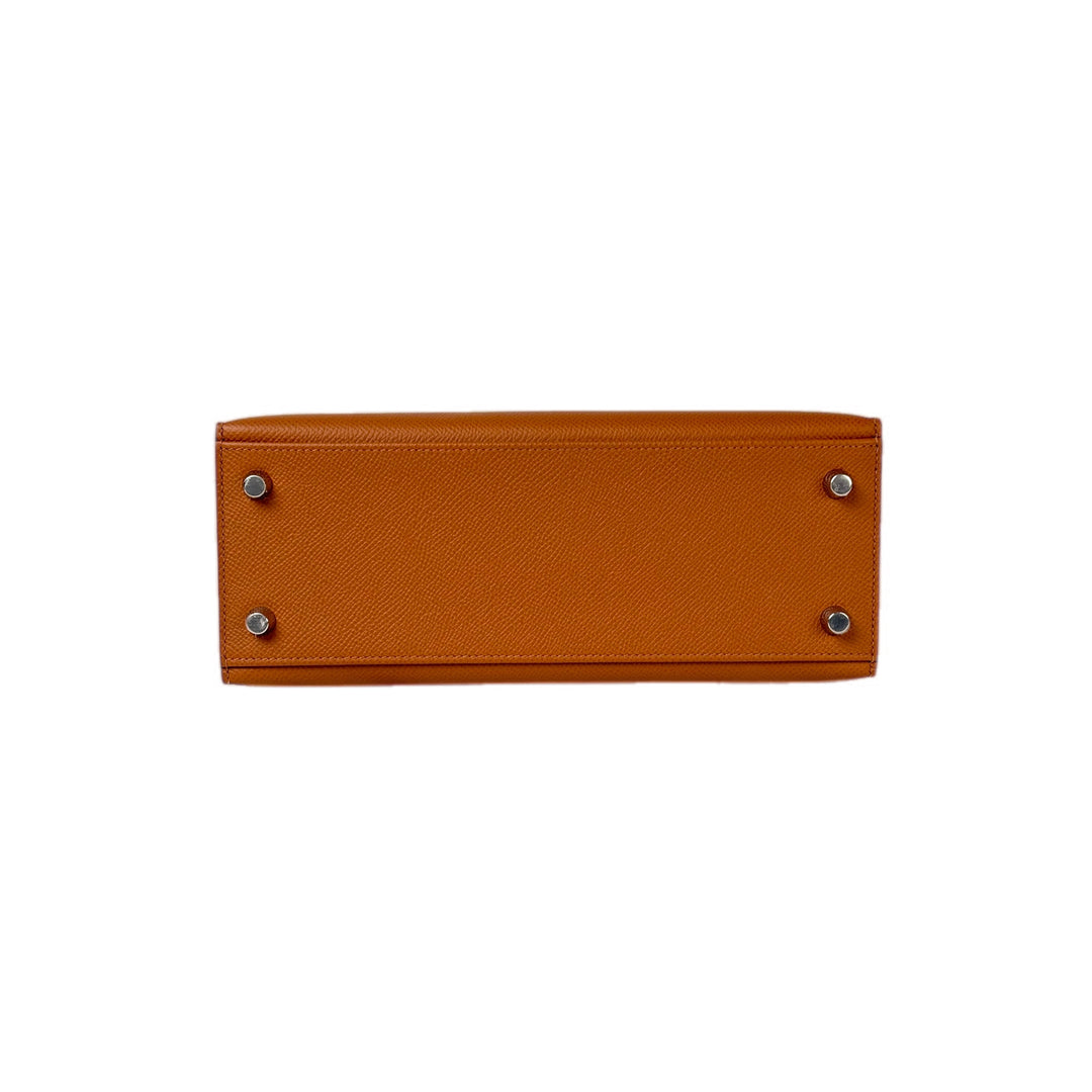 Hermes Kelly 25cm Multi Color Gold/Black/Nata/Blue Epsom