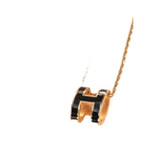 Hermes H Pop Black Rose Gold Large Necklace