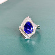 Natural Tanzanite White Diamond Ring D7.09CT d1.18CT,PT