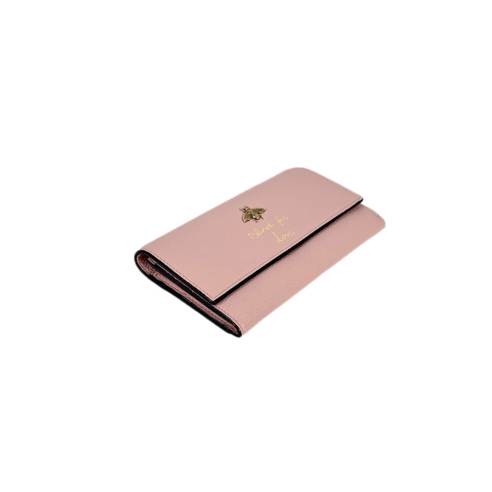 Gucci Pink Long Wallet Calfskin