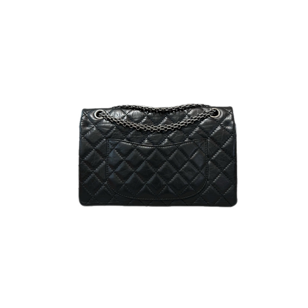 Chanel 2.55 Reissue Black/Silver Bag Jumbo