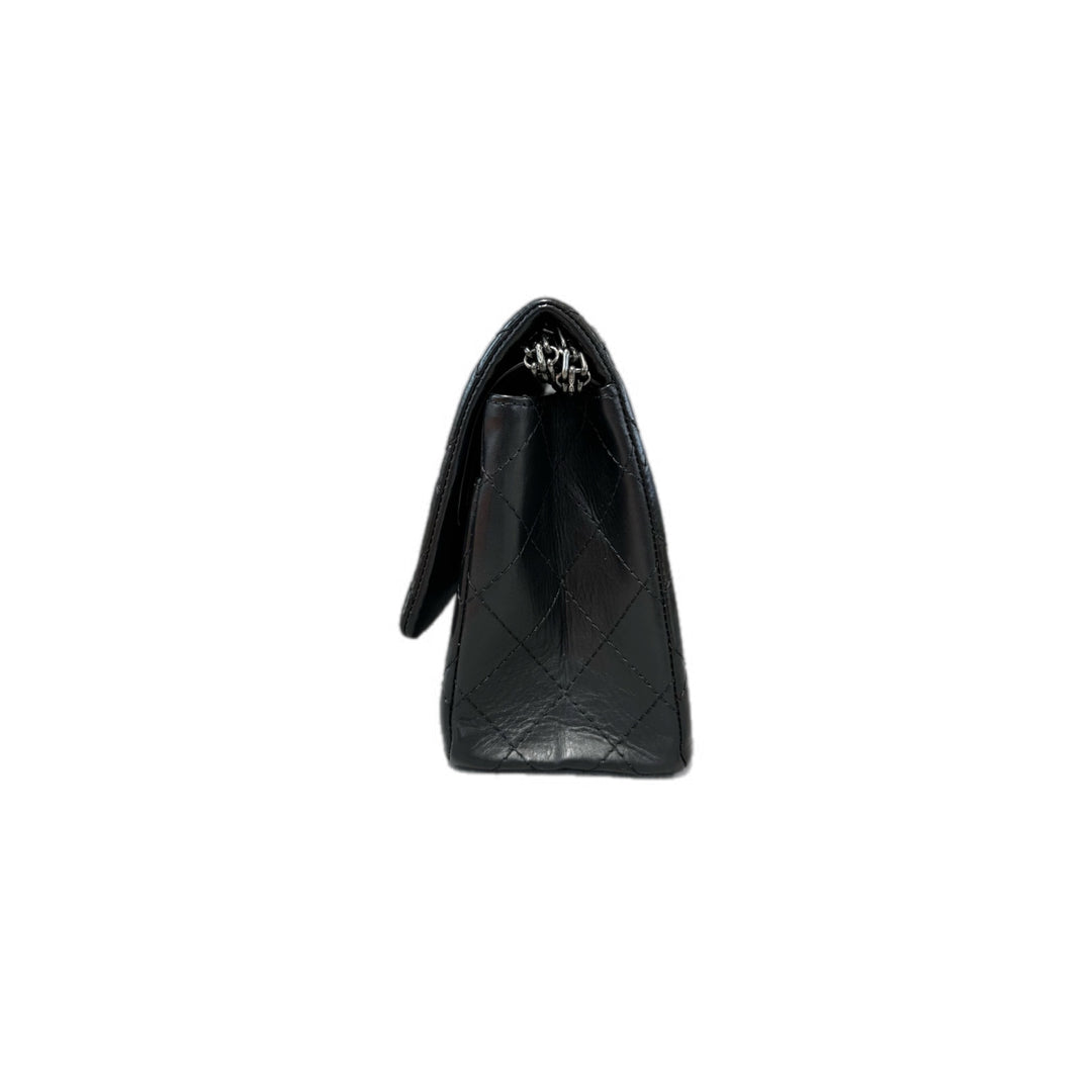 Chanel 2.55 Reissue Black/Silver Bag Jumbo
