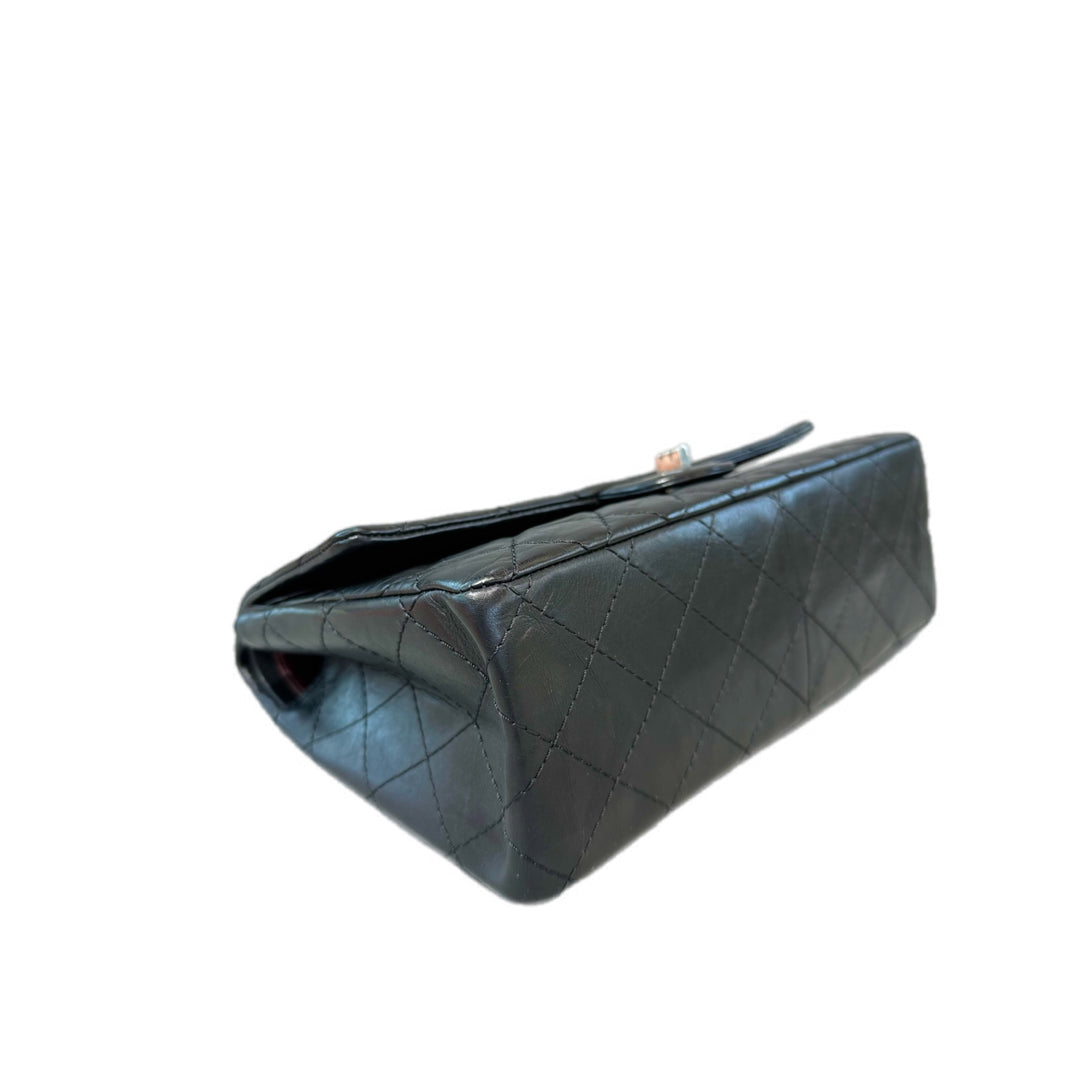 Chanel 2.55 Reissue Black/Silver Bag Jumbo