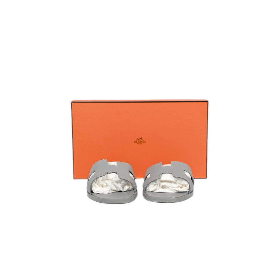 Hermes Oran Sandal Bleu Glacier