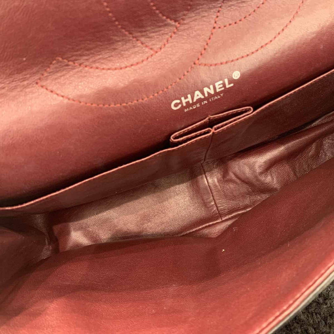 Chanel 2.55 Reissue Black/Silver Bag Jumbo