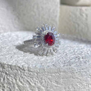 Natural Ruby Ring D1.49ct d0.947ct 18K, Mozambique AIGS Pigeon Blood NO HEAT