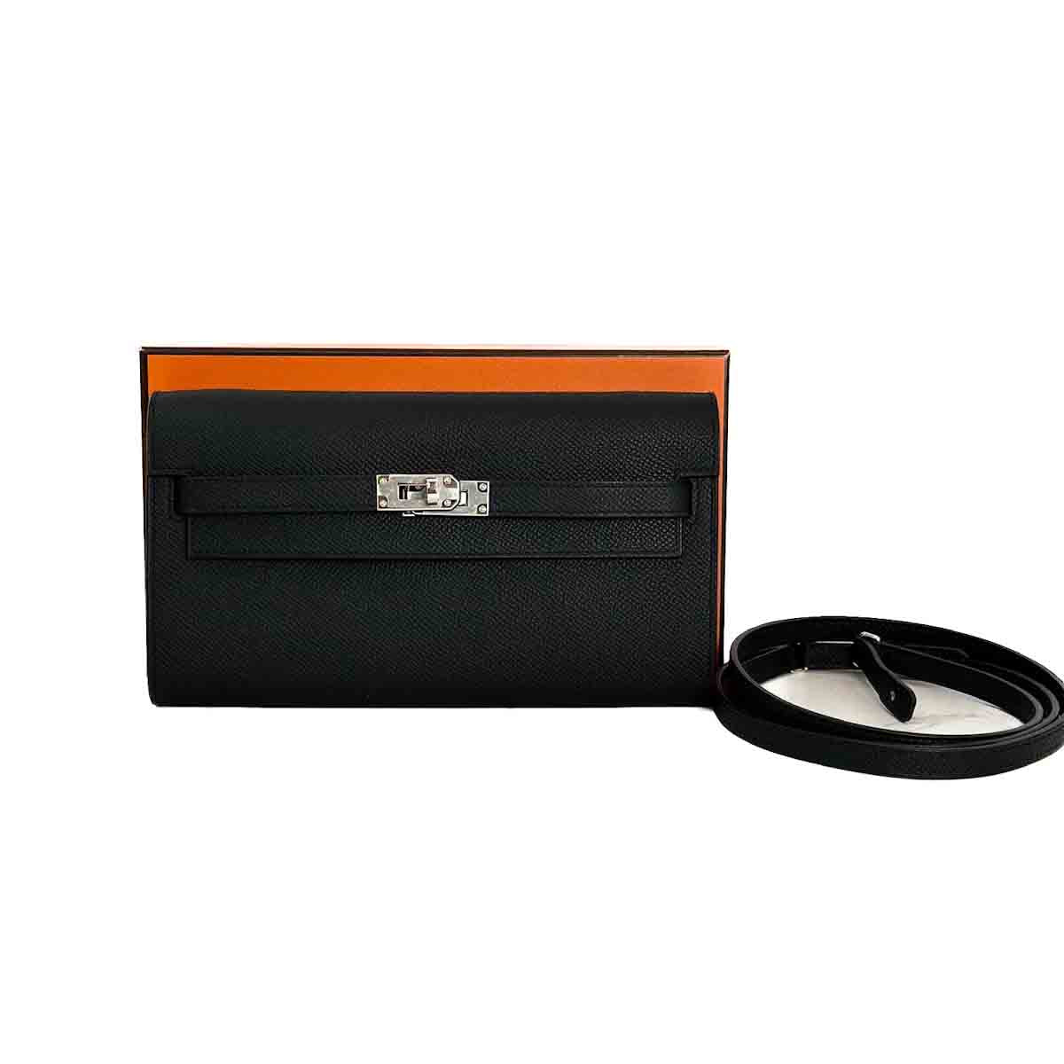 Hermes Kelly To Go Black Epsom