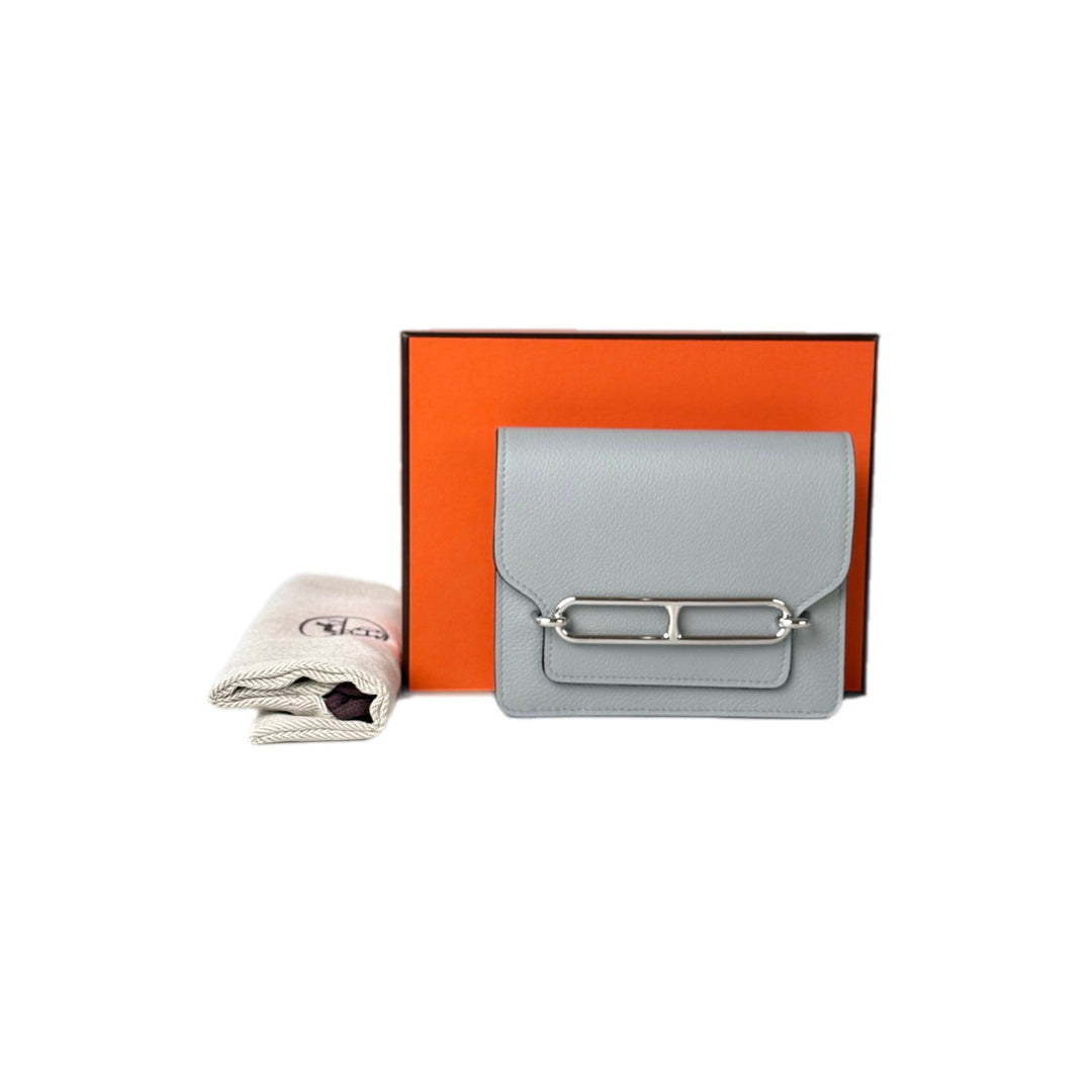 Hermes Roulis Slim Bleu Glacier 8U Bag